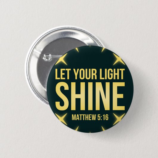 Lassen Sie Ihr helles Shine-Matthew-5:16 Button (Vorne & Hinten)