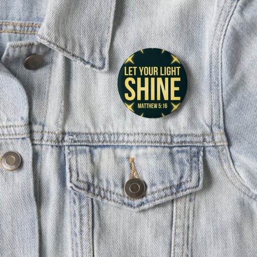 Lassen Sie Ihr helles Shine-Matthew-5:16 Button (Beispiel)
