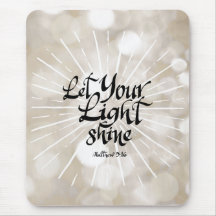 Lassen Sie Ihr helles Shine Matthew-5:16. Mousepad