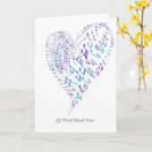 Lassen Sie Ihr Herz - das Herz singen, das von den Karte (Gelbe Blume)