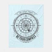 Lassen Sie Ihr Herz Ihr Kompass sein Fleecedecke (Vorderseite)