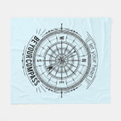 Lassen Sie Ihr Herz Ihr Kompass sein Fleecedecke (Vorderseite (Horizontal))