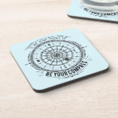 Lassen Sie Ihr Herz Ihr Kompass sein Untersetzer (Linke Seite)