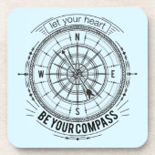 Lassen Sie Ihr Herz Ihr Kompass sein Untersetzer (Vorderseite)