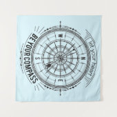 Lassen Sie Ihr Herz Ihr Kompass sein Wandteppich (Vorderseite (Horizontal))