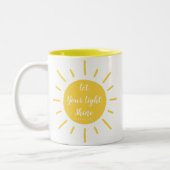 Lassen Sie Ihr Licht leuchten - Matthew 5:16 Mug Zweifarbige Tasse (Links)