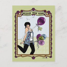 Lassen Sie Ihre Ängste_A_ Postkarte frei