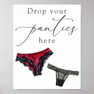 Lassen Sie Ihre Hosen hier Ihre Fingerie-Duschsign Poster