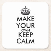 Lassen Sie Ihre Selbst Ruhe behalten - Schwarzes Rechteckiger Pappuntersetzer (Vorderseite)