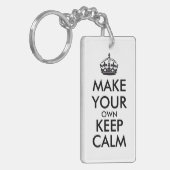 Lassen Sie Ihre Selbst Ruhe behalten - Schwarzes Schlüsselanhänger (Vorderseite links)