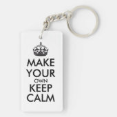 Lassen Sie Ihre Selbst Ruhe behalten - Schwarzes Schlüsselanhänger (Rückseite)