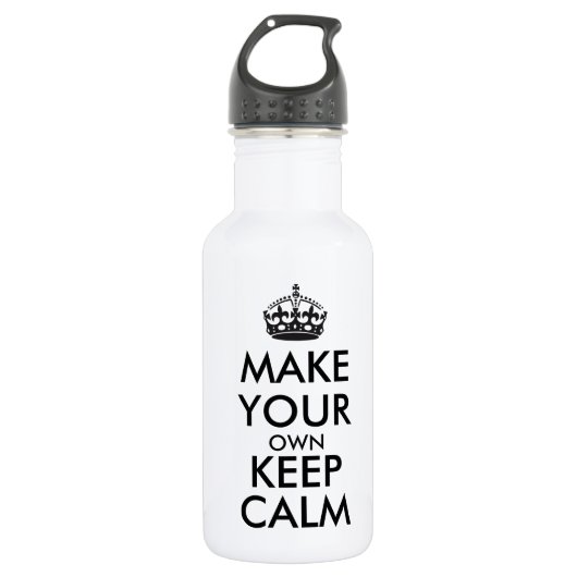 Lassen Sie Ihre Selbst Ruhe behalten - Schwarzes Trinkflasche (Vorderseite)