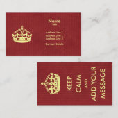 Lassen Sie Ihre Selbst ruhige Geschäfts-Karte Visitenkarte (Vorne/Hinten)