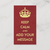 Lassen Sie Ihre Selbst ruhige Geschäfts-Karte Visitenkarte (Rückseite)