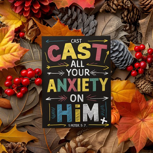 Lassen Sie Ihre Sorgen los, verkraften Sie Frieden Postkarte