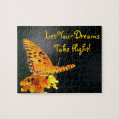 Lassen Sie Ihre Träume… Schmetterlings-Puzzlespiel Puzzle (Horizontal)