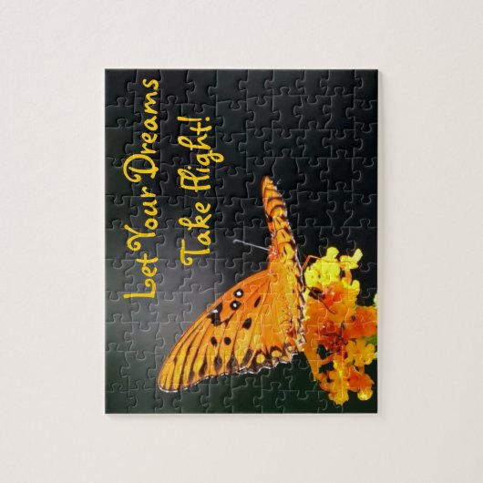 Lassen Sie Ihre Träume… Schmetterlings-Puzzlespiel Puzzle (Vertikal)