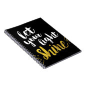 Lassen Sie Ihren hellen Shine, Schwarzes und Gold Notizblock (Rechte Seite)