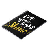 Lassen Sie Ihren hellen Shine, Schwarzes und Gold Notizblock (Linke Seite)