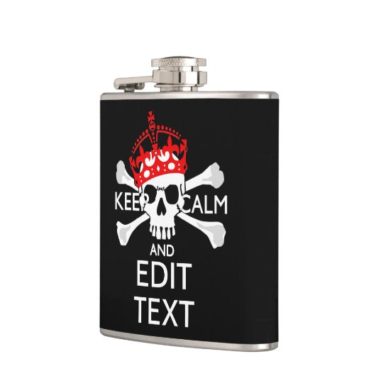 Lassen Sie Ihren Text auf Schwarz einen ruhigen Kr Flachmann (Links)