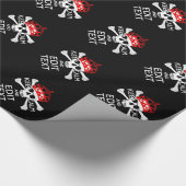 Lassen Sie Ihren Text auf Schwarz einen ruhigen Kr Geschenkpapier (Ecke)