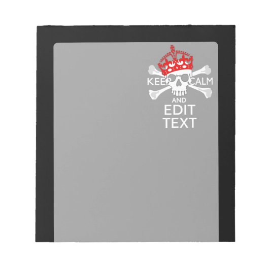 Lassen Sie Ihren Text auf Schwarz einen ruhigen Kr Notizblock (Vorderseite)