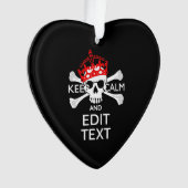 Lassen Sie Ihren Text auf Schwarz einen ruhigen Kr Ornament (Vorderseite)