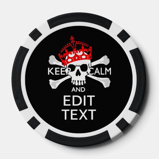 Lassen Sie Ihren Text auf Schwarz einen ruhigen Kr Pokerchips (Rückseite)