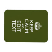 Lassen Sie Ihren Text ruhig und auf Olivenölen grü Magnet (Horizontal)