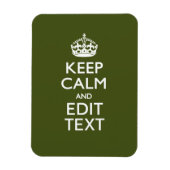 Lassen Sie Ihren Text ruhig und auf Olivenölen grü Magnet (Vertikal)