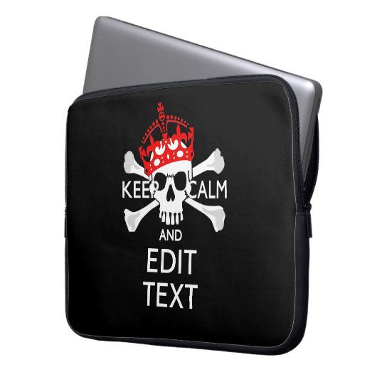 Lassen Sie Ihren Text ruhig und querformatig sein Laptopschutzhülle (Vorderseite Links)