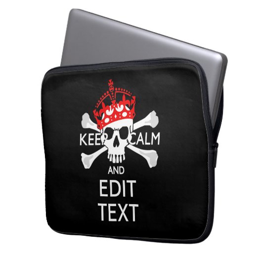 Lassen Sie Ihren Text ruhig und querformatig sein Laptopschutzhülle (Vorderseite Links)