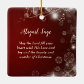 Lassen Sie jedes Herz ihn vorbereiten Raum, Keramikornament (Rückseite)