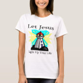 Lassen Sie Jesus Ihrem Lebenleuchtturm leuchten T-Shirt (Vorderseite)