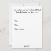 Lassen Sie jetzt Bier später laufen Einladung (Rückseite)