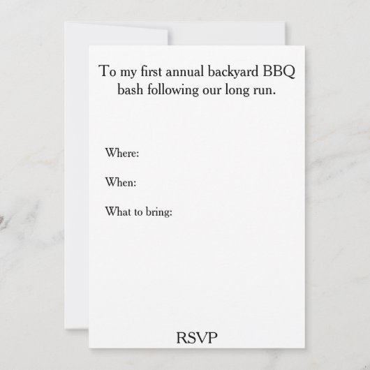 Lassen Sie jetzt Bier später laufen Einladung (Rückseite)