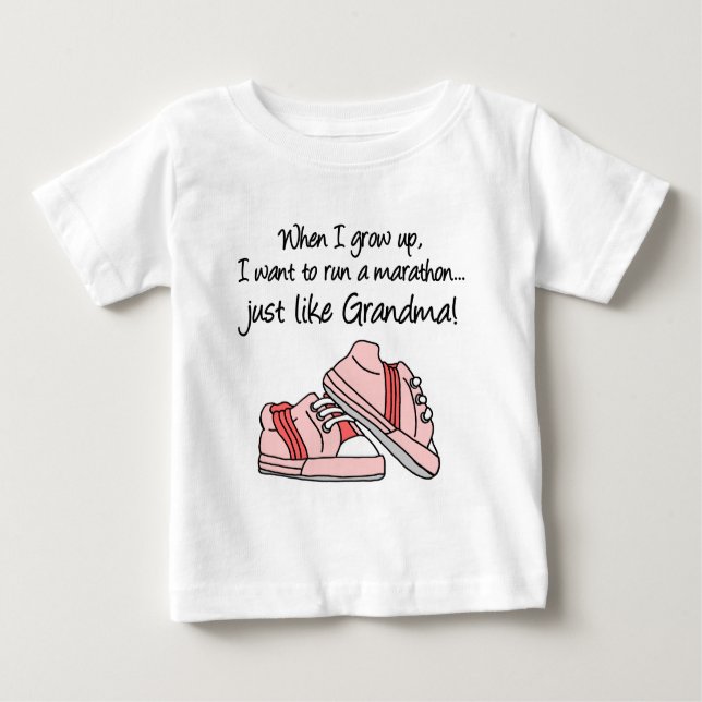 Lassen Sie Marathon gerade wie meine Großmutter Baby T-shirt (Vorderseite)