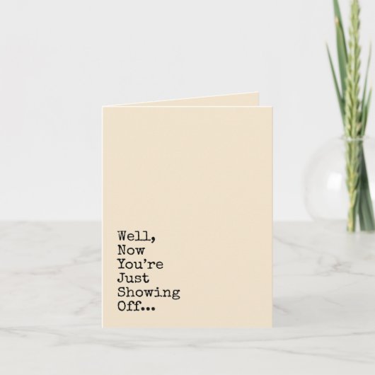 Lassen Sie mich Ihnen gratulieren Karte (Vorderseite)