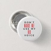 Lassen Sie mich meine Personalstimme 2 nicht benut Button (Vorne & Hinten)
