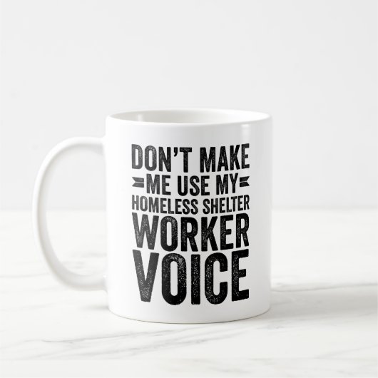 Lassen Sie mich nicht meine heimatlose Stimme als Kaffeetasse (Links)