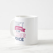 Lassen Sie mich nicht meine Lehrerstimme verwenden Kaffeetasse (Vorderseite Links)