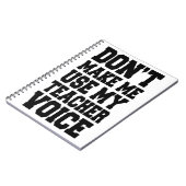 Lassen Sie mich nicht meine Lehrerstimme verwenden Notizblock (Linke Seite)