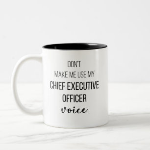 Lassen Sie mich nicht meine Stimme des Chief Führ Zweifarbige Tasse