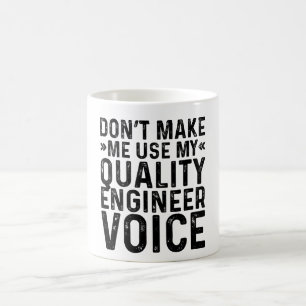 Lassen Sie mich nicht meine Stimme des Qualitätsin Kaffeetasse