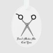 Lassen Sie mich nicht Sie schneiden - schwarzes Ornament (Rückseite)