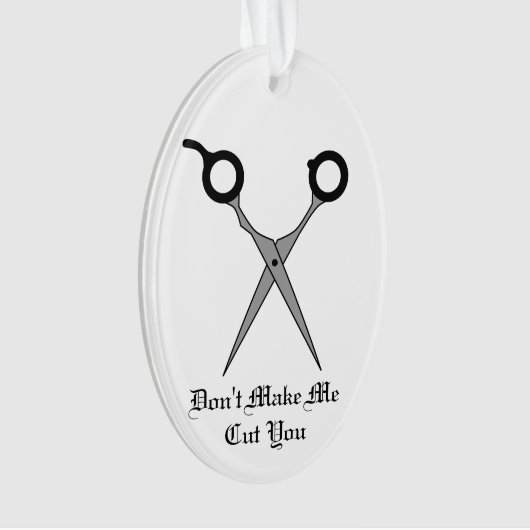 Lassen Sie mich nicht Sie schneiden - schwarzes Ornament (Vorderseite)