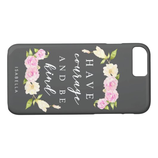 Lassen Sie Mut das nette | elegante Blumen Case-Mate iPhone Hülle (Rückseite (Horizontal))
