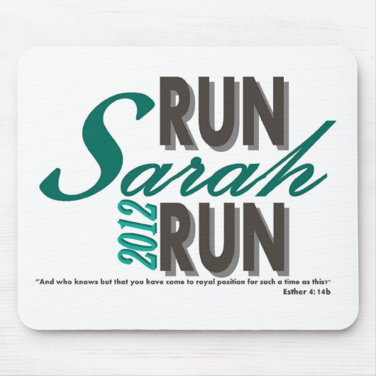 Lassen Sie Sarah-Lauf laufen Mousepad (Vorne)