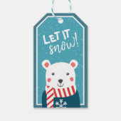 Lassen Sie Schnee niedliche Eisbären Weihnachten Geschenkanhänger (Vorderseite)