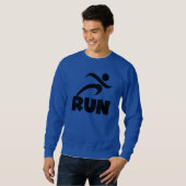 LASSEN Sie Schwarzes laufen Sweatshirt (Vorne ganz)